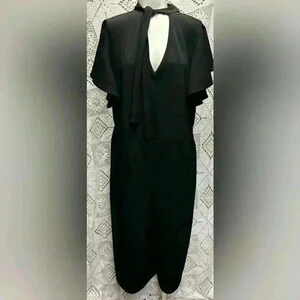 Anthology Black Angel Sleeve Jumpsuit Size 16